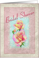 Bridal Shower Invitation Roses Framed card