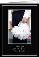 Thank You Ring Bearer- Young Boy Dressed for the Wedding with Rings card