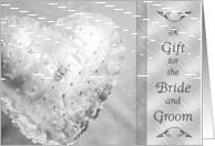 Wedding Gift Black and White Heart Pillow card