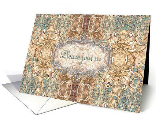 Wedding Rehearsal Invitation, Victorian Design card (661504)