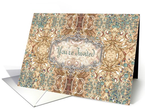 Engagement Party Invitation, Victorian Design card (661513)