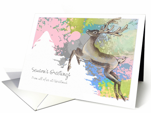 Christmas - From - Group - Digital Deer Painting card (661802)