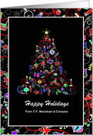 Christmas - Contemporary Colorful Tree - Framed card