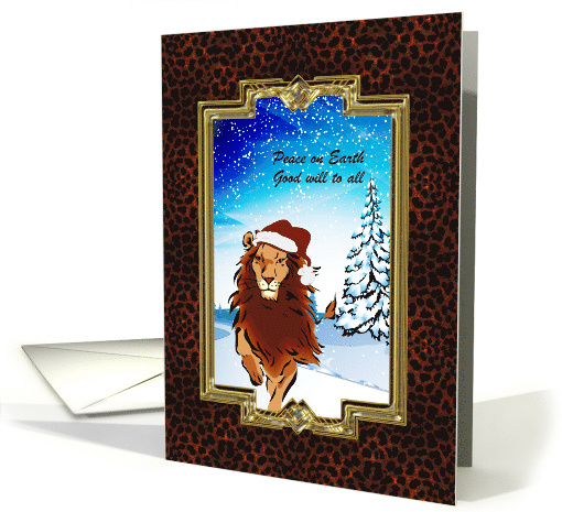 Christmas - Peace Lion - Customizable card (663715)