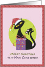 Merry Christmas to my Hair Care Professional, Santa Kitty - Mouse card