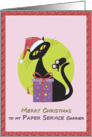 Merry Christmas to my Paper Carrier, Santa Kitty - Mouse card