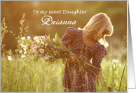 Flower Girl - Daughter - Dreamy Meadow Photo card