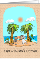 A Gift for the Bride & Groom - Island with Palms card