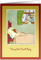 Tale of the Tooth Fairy - Fairies visit a young girl at bedtime card