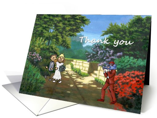 Thank You to Male Wedding Videographer card (683168)