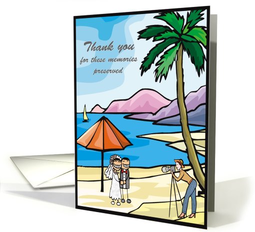 Thank You to Female Wedding Photographer card (683499)