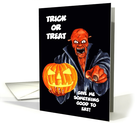 Halloween - Trick or Treat - A Scary Monster Man card (688148)