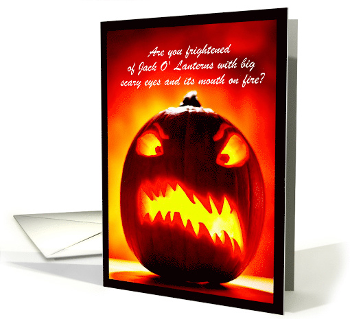 Halloween - Scary Carved Pumpkin - Customizable card (688200)