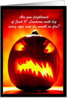 Halloween - Scary Carved Pumpkin - Customizable card