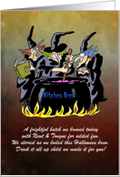 Halloween - Three Witches Cook Spellbinding Brew card