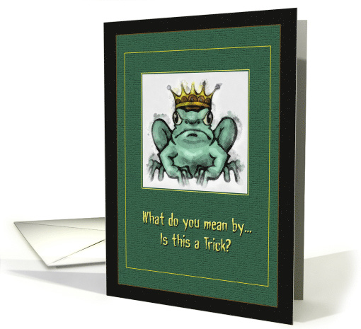 Halloween Trick or Treat - Crowned Frog wanting a Kiss as... (694621)