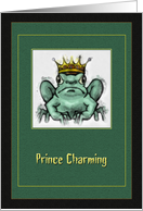 Note Card Blank Golden Crowned Green Frog card