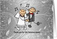 Thank You Wedding Music D.J. card