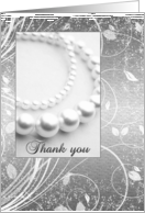 Thank you - Being in my Wedding - Friend - Silver Pearls sparkle card