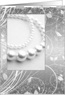 Silver - Pearl Necklace - Sparkle card