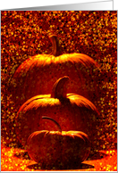 Note Card - Three Pumpkins and Texture card
