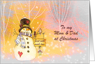 Christmas - Parents - Pastel Snowman card