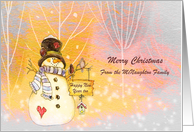 Christmas Season - Happy Pastel Snowman card