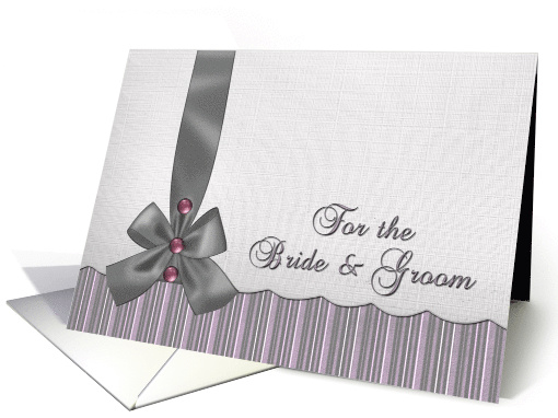 Gift for the Bride and Groom - Stripes and Solids - Linen look card