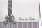 Save the Date - Stripes and Solids - Linen look card