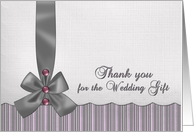 Thank you - Wedding gift - Stripes and Solids - Linen look card