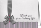 Thank you - Wedding gift - Stripes and Solids - Linen look card