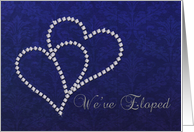 Elopement Announcement - Diamond Hearts Design card