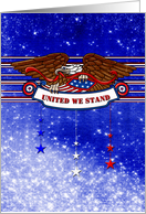 United We Stand - Patriotic USA - Red White Blue card