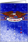 Save the Date - Eagle - Red White Blue card