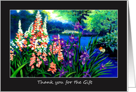 Thank you - Gift - Floral Pond card