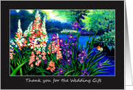 Thank you - Wedding Gift - Floral Pond card