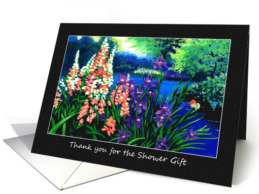 Thank you - Shower Gift - Floral Pond card (705657)