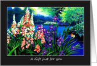 A Gift for you - Floral Pond card