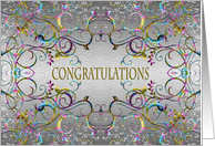 Congratulations - Colorful Cheerful pattern card
