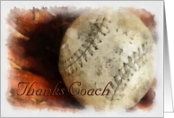 Baseball - Thank you Coach - Softball card
