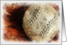 Baseball - Thank you Coach - Softball card