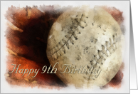 9th Birthday - Baseball - Softball card