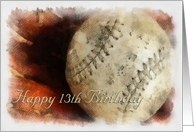 13th Birthday - Baseball - Softball card