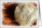 15th Birthday - Baseball - Softball card