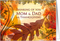 Thanksgiving - Mom & Dad- Parents card