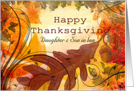 Thanksgiving - Daughter & Son in Law card