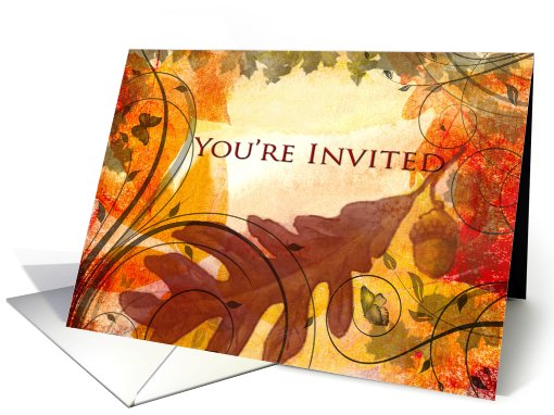 You're Invited  - Thanksgiving - Fall themed card (713958)