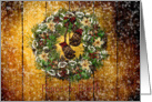 Christmas - Peace on Earth - Winter Wreath - Snow card