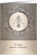 Christmas - Mother - Snowflake Tree Wreath card