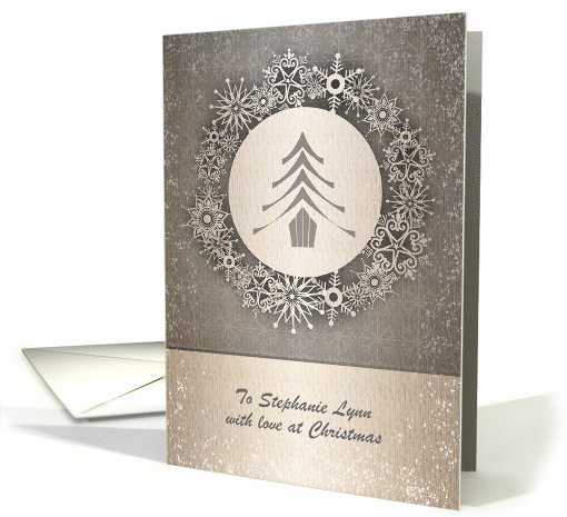 Christmas - Sister - Snowflake Tree Wreath card (714725)